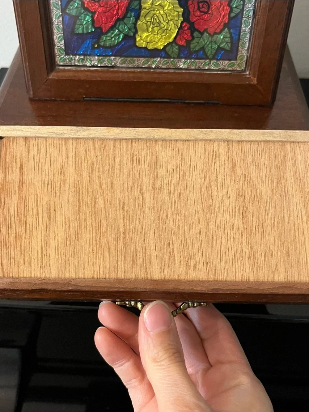 Vintage Toyo Wooden Musical Jewelry Box Made in Japan